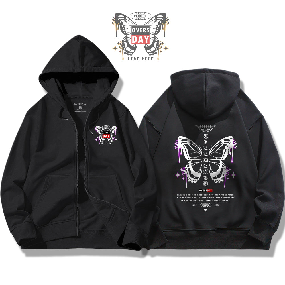 Butterfly Romance / Zip Up Hoodie