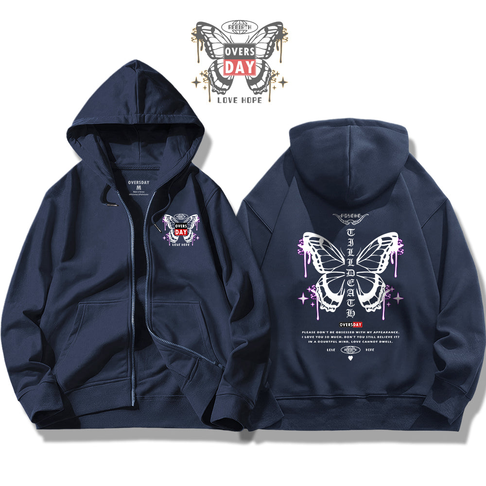 Butterfly Romance / Zip Up Hoodie
