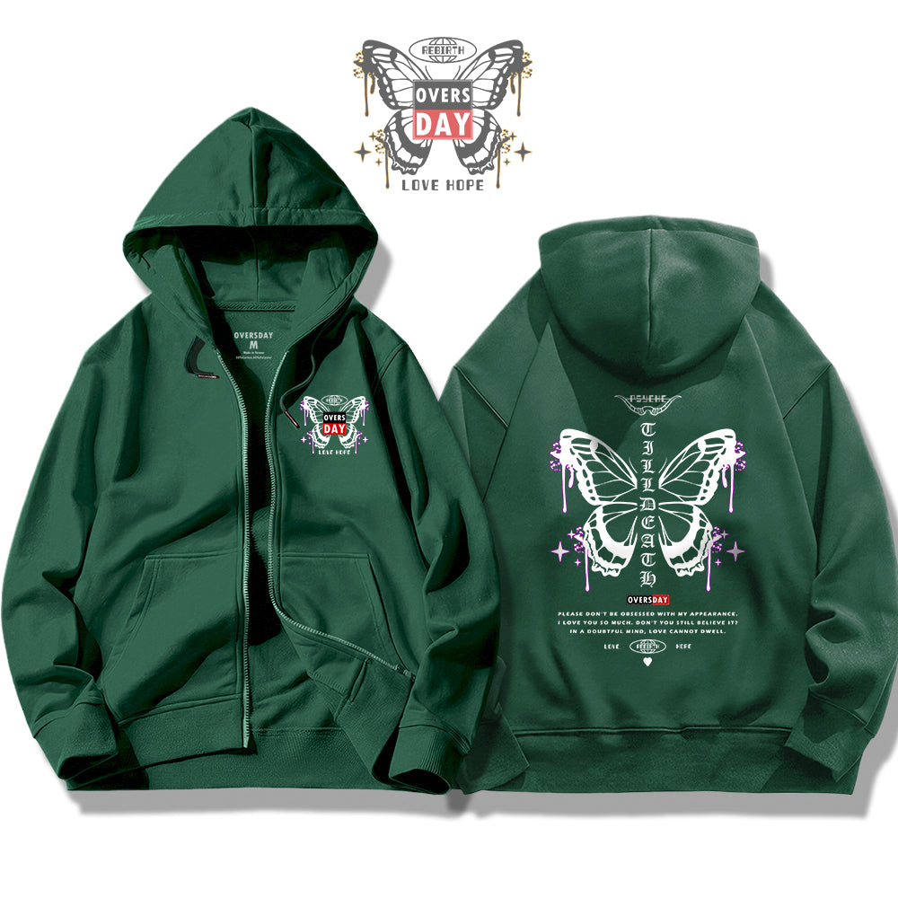 Butterfly Romance / Zip Up Hoodie